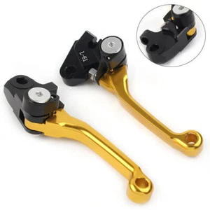 Palancas de embrague de freno pivotante para KAWASAKI KX250F/450F KX 250F KX 450F KX250 DORADO - Imagen 1 de 6
