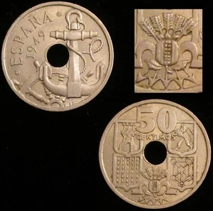 *GUTSE* FRANCO-1759, 50 CÉNTIMOS 1949*19-51, FLECHAS INVERTIDAS, EBC+. - Imagen 1 de 1