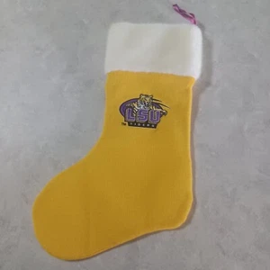 Calza natalizia LSU Tigers calcio college sport regalo vacanze oro viola - Foto 1 di 12