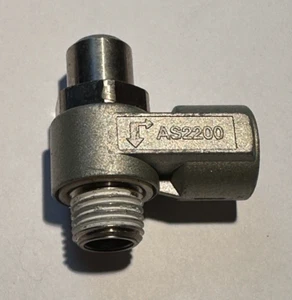 SMC AS2200-F02-SD Flow Speed Control Valve Meter Out R 1/4 Threads (Lot of 2) - Picture 1 of 5