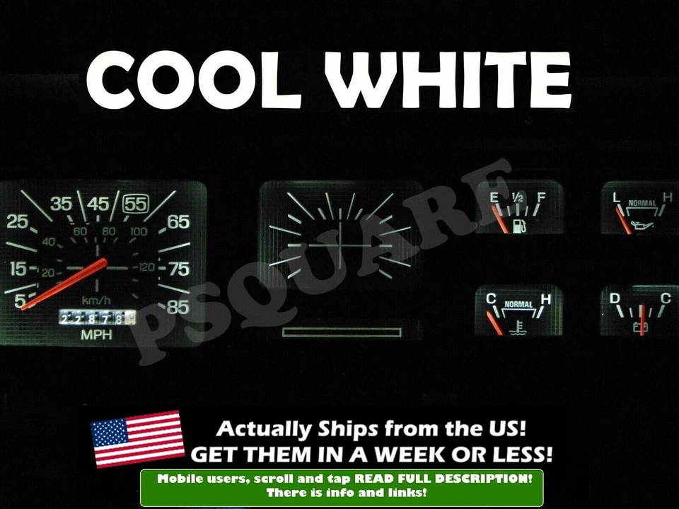  Gauge Cluster LED Dash kit Cool White For Ford 80 86  F100 F150 F250 F350 Truck - Image 1 of 2