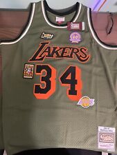 Los Angeles Lakers Shaquille O'Neal Mitchell & Ness Flight NBA Swingman Jersey