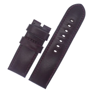 OFFICINE PANERAI 26MM BURGUNDY CALF LEATHER WATCH STRAP - Picture 1 of 3
