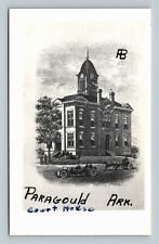 RPPC, Paragould AR, Courthouse, Real Photo Arkansas Vintage Postcard
