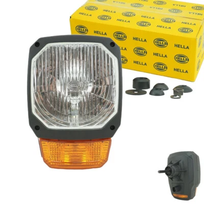 1x H4 Scheinwerfer mit Blinker für Traktor Trecker Bagger Baumaschinen 12V 24 V  - Bild 1 von 4