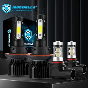 4-sides H13 9006 Combo LED Headlight Fog Light For Dodge Durango 2004 2005 2006 - Picture 1 of 12