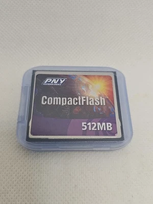PNY 512MB CompactFlash Camera CF Memory Card Compact Flash-Untested  - Image 1 of 2