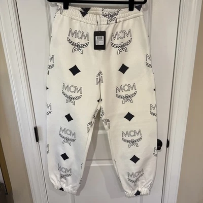 MCM x Phenomenon P + M Big Visetos 白色和黑色运动裤男式 L 码全新 — 第 1/4 张图片