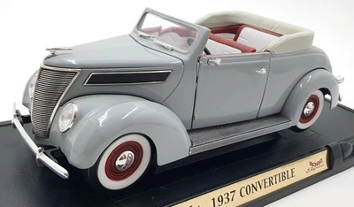 Road Signature 1/18 Scale Diecast 92237 - 1937 Ford V8 Convertible - Grey - Image 1 of 4