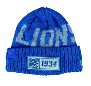 Detroit Lions New Era NFL 100 Seasons 1934 Cuffed Knit Beanie Hat Winter Cap - Picture 1 of 3