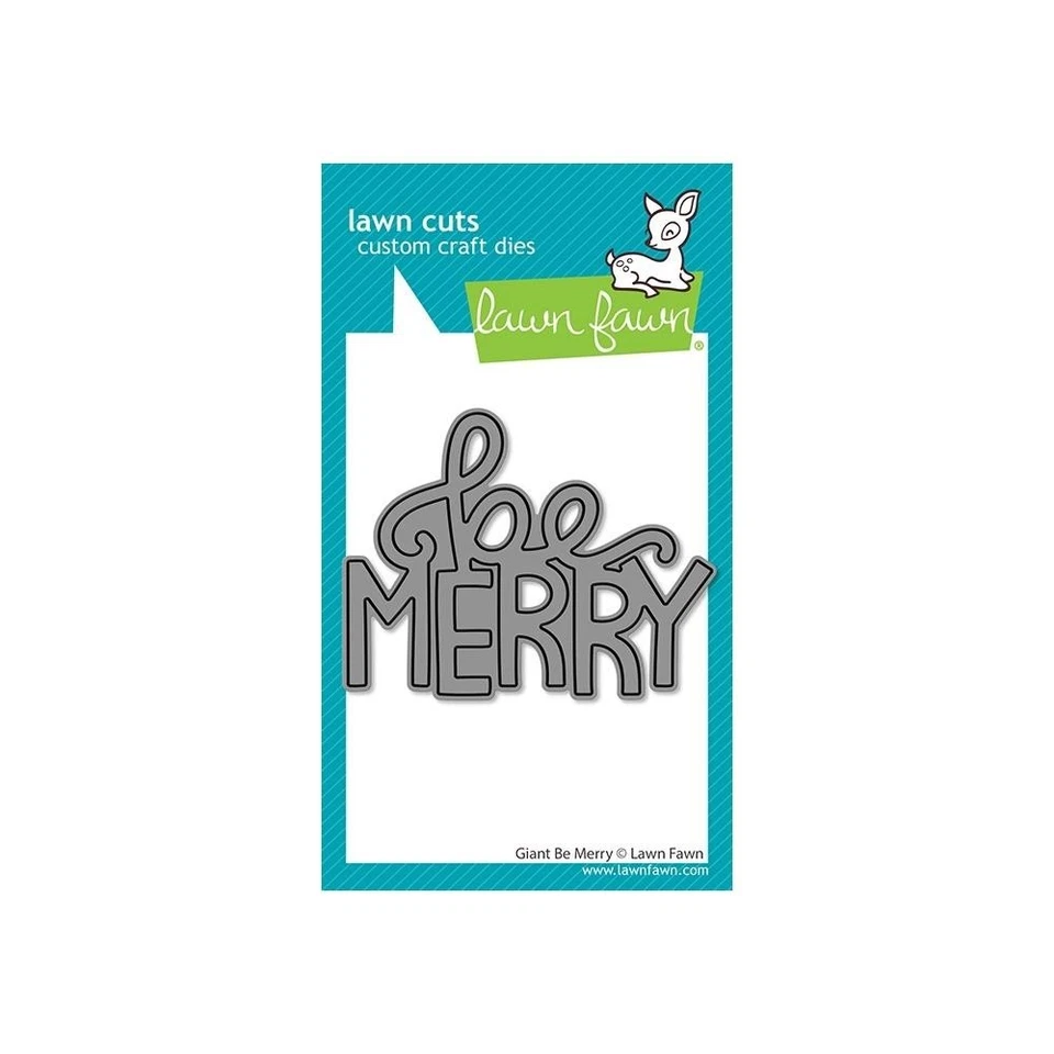 Giant Be Merry Lawn Cuts Custom Craft Die by Lawn Fawn - Image 1 of 1