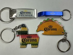 Corona Bierflaschenöffner (2) & Corona Premier Metall Schlüsselanhänger (2) 4 Stück - Bild 1 von 13