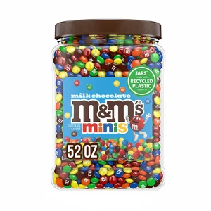 M&M'S Minis Milk Chocolate Candy 52oz Bulk Jar Resealable - Picture 1 of 5