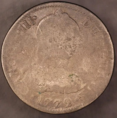 Moneda Colonial 1772 México 2 Reales España Carlos III - LOTE CC-67 Foto 1 de 2