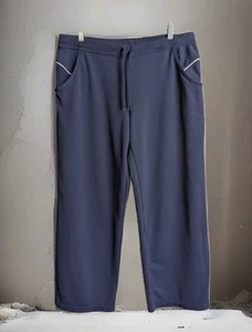 Danskin ~ Pantaloni Sportivi Donna Taglia XL - Bluastro Viola Coulisse Tasche Yoga - Foto 1 di 6