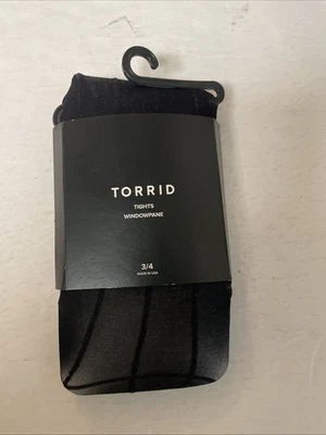 Medias Torrid Ventana Negro 3/4 Talla 22-26 Totalmente Nuevas Foto 1 de 4