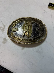 Hebilla de cinturón #8500 vintage 1994 68th Annual Illinois State Skeet Championships - Imagen 1 de 9