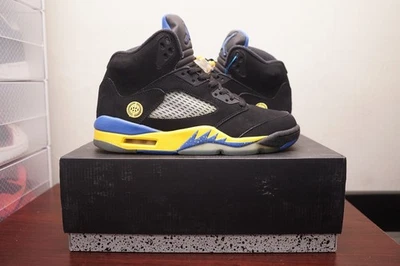 Air Jordan 5 V 复古上海深蓝色黄色 2013 - 带原装盒 - 9 码 — 第 1/4 张图片
