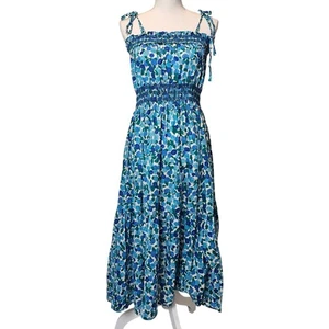 J. Vestido midi de verano Crew Blueberry talla pequeña azul calado fiesta en el jardín - Imagen 1 de 8