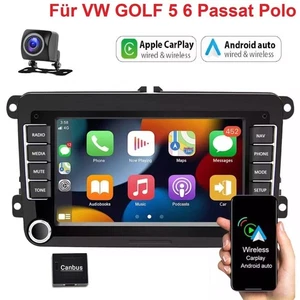 Android 14 Carplay Autoradio GPS NAVI RDS Für VW GOLF 5 6 Touran EOS Tiguan Kam - Bild 1 von 20