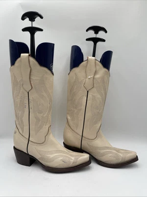 Planet Cowboy Women's Psychedelic Co-Co Nuts Leather Western Boots White 8 - Image 1 of 4