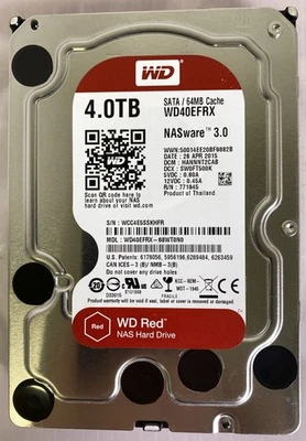 Western Digital Red NASware 3.0 4TB 5400RPM 3.5" SATA Hard Drive WD40EFRX - Image 1 of 4