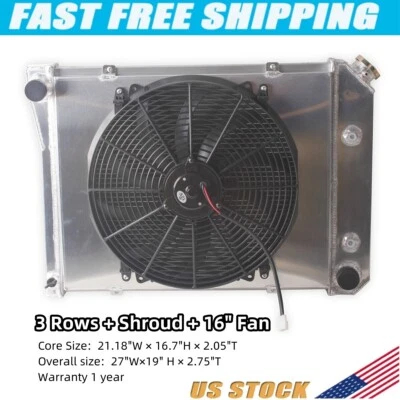 Buick Skylark Special GS 1965 1966 1967 Sportwagon y radiador de 3 filas ventilador de 16" Foto 1 de 4