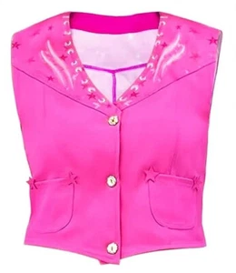 Barb E Pink Western Vest adult large cowgirl 70s 80s Hippie disco stage costume - Picture 1 of 15