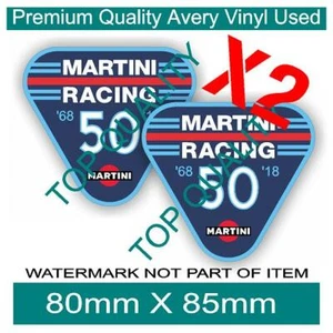 MARTINI RACING 50 YEARS DECAL STICKER VINTAGE MOTORACING EDM MOTORSPORT STICKERS - Foto 1 di 1