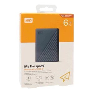 Western Digital 6TB WD My Passport - Works with USB-C, USB 3.2 Gen1 External HDD - Picture 1 of 1