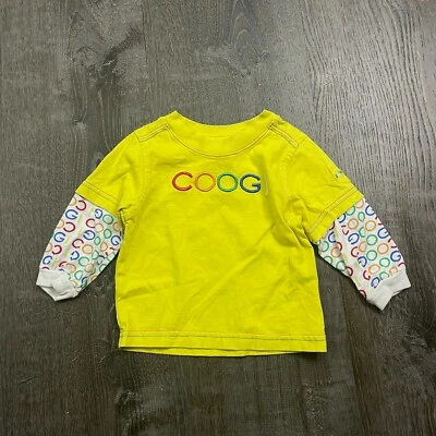 Top COOGI Niño Amarillo Manga Larga Logo Talla 6-9 Meses Foto 1 de 4
