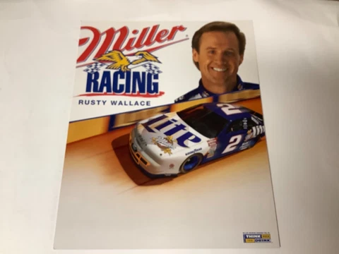 RUSTY WALLACE MILLER 1997 POST CARD 8” X 10” Cover