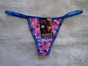 BONDS, Thong in Size 14, Colour in Pink, Blue and White, Floral - Picture 1 of 2