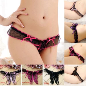 Sexy Womens Crotchless Panties Lace Thongs G-string Lingeries Underwear Undies - - Picture 1 of 26