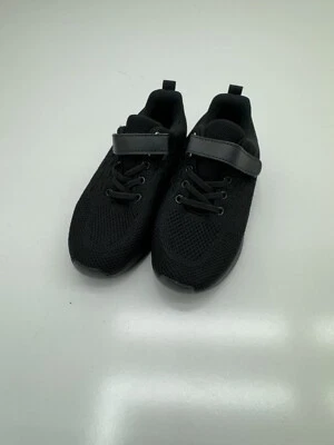 Tenis unisex con correa de malla negra para niños talla 2 Foto 1 de 4