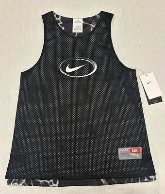 Camiseta deportiva reversible Nike Performance de malla negra con logotipo pixelado unisex nueva L Foto 1 de 4