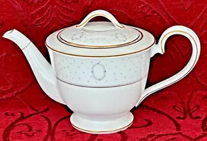 Noritake Graymont Cameo LARGE Full Size TEAPOT, Gold Trim, Made In Japan 1960's - Bild 1 von 13
