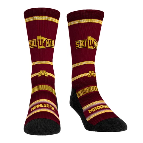 Youth Rock Em Socks Minnesota Golden Gophers Team Slogan Crew Socks Cover