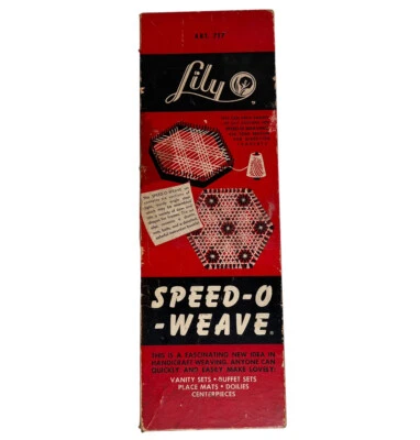 Kit de telar vintage Lily Speed-O-Weave marco folleto tuercas y pernos de lanzadera Foto 1 de 2