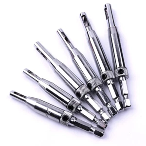 Broca de bisagra autocentradora vástago hexagonal HSS 1/4"" 1 pieza tamaño 5 herramienta de orificio piloto - Imagen 1 de 6