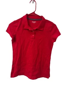 Kids Old Navy Pair Of Uniform Polos Red And Light Blue Size 10/12 (197) - Picture 1 of 7