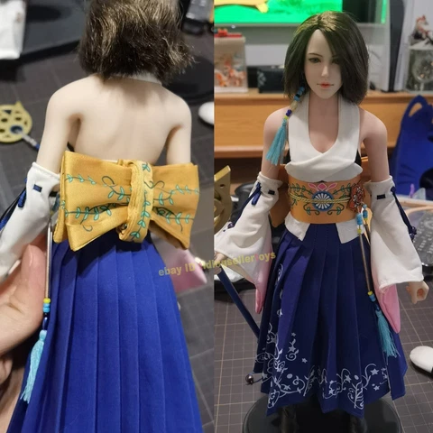SUPER DUCK Yuna FF7 Clothes Set Space girl Sexy Seamless For 1/6 Figures W body Cover