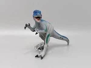Figura de juguete de acción de dinosaurio Velociraptor 2007 Toy Major Trading Co. 9" azul gris - Imagen 1 de 9