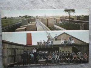 Antique Kern's Saw Mill And Lumber Yard, Bay City, Michigan Postcard 1907 - Picture 1 of 4