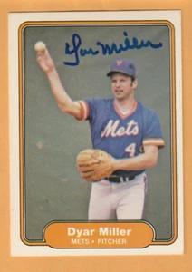 Dyar Miller New York Mets AUTO Signed 1982 Fleer New Point Indiana 4N - Picture 1 of 2