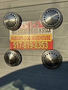 1970,s-1980s Police Interceptor Fury Poverty Oem Hubcaps used Set 4 With Holes - Bild 1 von 7