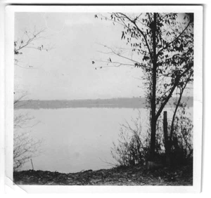Vintage 1930er Foto Mississippi Fluss Natur Landschaft Geschichte schwarz-weiß - Bild 1 von 2