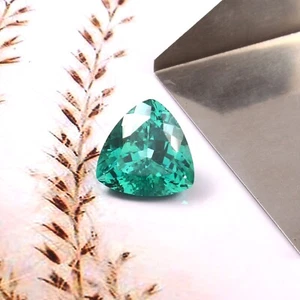 Natural Ceylon Blue Green Parti Sapphire Loose Trillion Gemstone Cut 27.20 Ct - Picture 1 of 4
