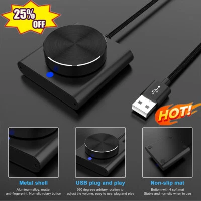 PC Volume Control Knob USB Volume Control Spin Button for PC Laptop - Image 1 of 4
