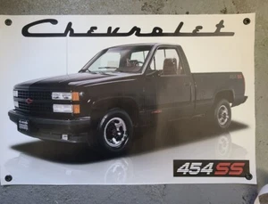 Cgevrolet 454 Ss Truck Poster 28x18 Vinyl Banner W 4 Groumets  - Picture 1 of 2